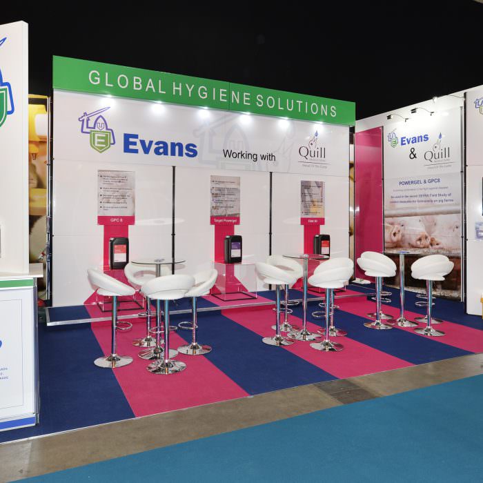 Exhibition stand design for Evans & Quill