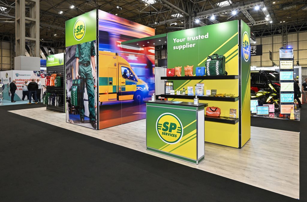 Exhibition stand design for SP Services